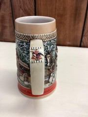 Vintage Budweiser Clydesdale Stein Anheuser Busch Beer Mug Horses Ceramic USA