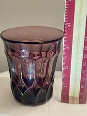 Vintage Noritake Perspective Amethyst Lowball Glasses Set Of 4 UV Reactive Plum