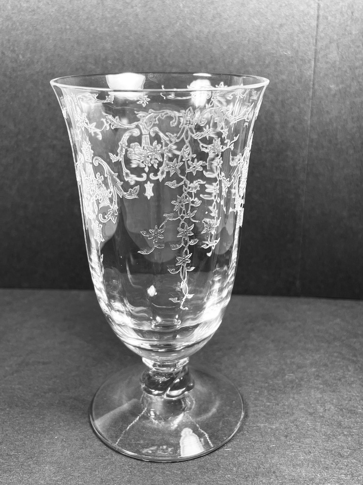 FOSTORIA NAVARRE CRYSTAL 3-5/8″ TALL 4-1/2 OUNCE FOOTED OYSTER COCKTAIL GOBLET!