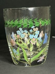 PORTMEIRION Botanic Garden Double Old Fashion Hand Painted Glasses Set of 4 *NIB