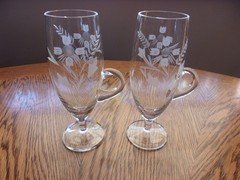 Irish Coffee Mug Etched 6 Oz Vintage – Set of 2