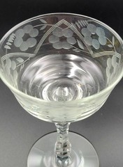 Set of 6 VTG 1940s Rock Sharpe «Halifax» Champagne Coupes or Sherbet Glasses