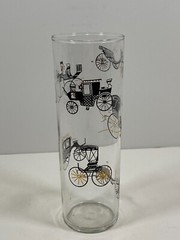 Vintage Libbey Horseless Carriage Drinking Glass 7″