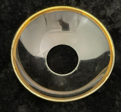 Vintage Crystal Boboche Candle Wax Cup Gold Trim Replacement