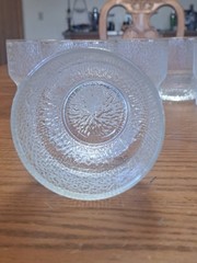 Indiana Glass Vintage 1960’s Ice Tree Bark Footed Water Textured Rock Glasses 10