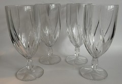 4 Waterford Marquis Improvisations Iced Tea Glass Water Goblets 7.5″ Tall Set