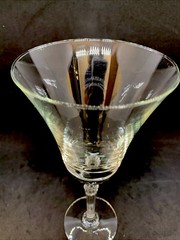ANTIQUE Central Glass Works 1470 Clear Water (wine) Goblet 8.5″