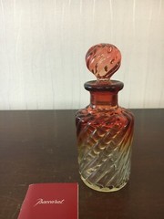 1 Bottle Rose Rosette Round Square Crystal by Baccarat (H: 14 cm)