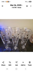 libby vintage glasses gold leaf