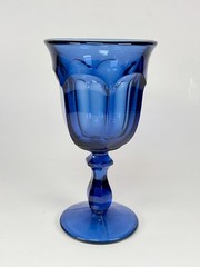 Set of 4 Imperial Old Williamsburg Cobalt Blue Goblets Wine Water Glasses