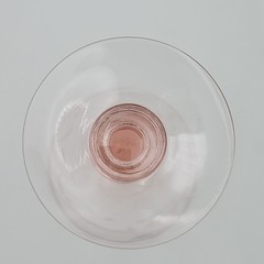 2 Vintage Pink Optic Stemmed Depression Glass Small Champange Flutes Goblets