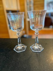 GORHAM PERSPECTIVE PAIR OF 2 WATER GOBLETS NEAR PERFECT CONDITION