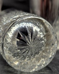3 American Brilliant Period Strawberry Diamond & Fan Cut Juice Glass 3-3/4″ ABP