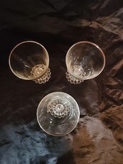 Vintage BERWICK-BOOPIE GOLD By ANCHOR HOCKING 4″ Water Juice Goblet – Set Of 3