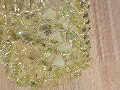 Fenton #3945 Topaz Opalescent Hobnail Uranium Juice Tumblers Set of 3