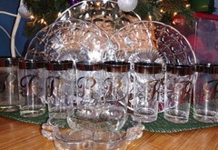 VTG MCM Dorothy Thorpe High Ball Glasses R Silver Band, 3 Dinner Plates & More!!