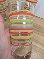 Set of 6 Libbey Mambo Fiesta Striped Tumblers by Royal Norfolk (16-oz)