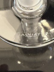 4 Elegant Salviati Bassorilievi 7 5/8″ Wine Glasses Signed Murano Italy