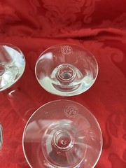 NIB FLAWLESS Glass BACCARAT France Four VEGA Crystal VODKA SHOT CORDIAL FLUTES