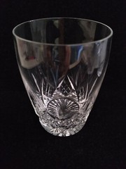 Set of 3 STUART England Barrel Shaped Flat Tumbler Glengarry Cambridge Pattern