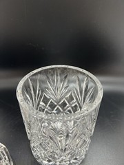 Block Czech 24% Lead Crystal Biscuit Barrel Jar With Lid
