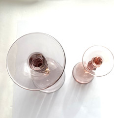 Mikasa Terrace Coral Cordial Optic Glass & Terrace Pink Wine Glass 2