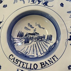 13.5»D Castello Banfi Montalcino Fatto E Dipinto A Mano 1998 Plate Bowl Decor