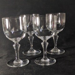 BACCARAT NORMANDIE CLARET WINE GLASSES, Hand Blown Lead Crystal, 5 5/8″, 4PCS