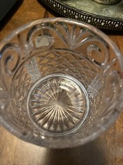 Fifth Avenue 24% Lead Crystal Biscuit Trinket Jar with Lid 8”Excellent Condition