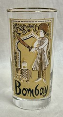 Vintage Libbey Cities of The World Highball Glasses Athens & Bombay Set of 2 MCM