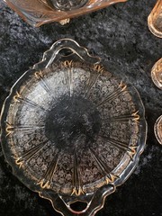 14pc Vintage Pink Depression Glass Set (Hazel-Atlas Royal Lace)