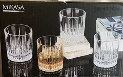 Set Of 4 Mikasa Franklin Double Old Fashioned Glasses 11 Oz
