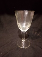 5 glass goblets Nice, brand unknown see pics