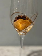 Fostoria Galleria Crystal Wine Glass — Gold And Gold Strands