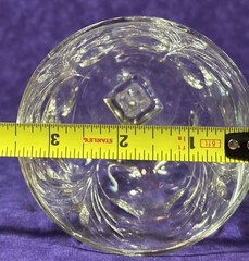 Tiffin-Franciscan Crystal Stem 17623 Cut Oval And Leaves READ