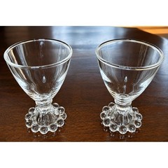 Vintage Anchor Hocking Berwick Boopie Glasses Liqueur Cordial Beaded Bubble 4″