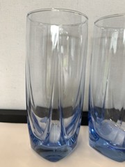 Set Of 4 New Libbey Imperial Blue-misty Blue Cooler Tumbler Glasses