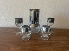 MCM Dorothy Thorpe Set Pitcher, 2 Brandy Snifters & 2 Wine Glasses