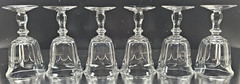 6 Imperial Glass Old Williamsburg Clear Water Goblets Vintage Stemware Retro Lot