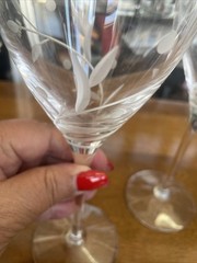 Set Of 2 Lenox Opal Innocence Wine Glasses 9 1/2” Excellent