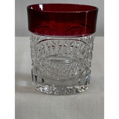 4,Tiffin Franciscan Kings Crown Ruby Flash Tumblers Glass 1050’s Vintage