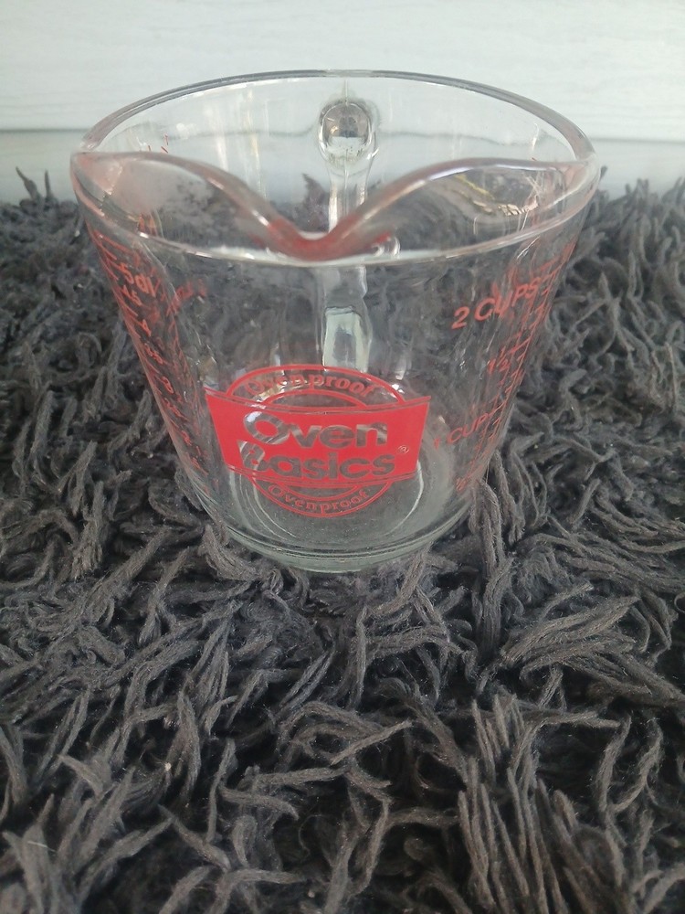 Anchor Hocking Oven Basics 2 Cup Glass Measuring Cup Vintage