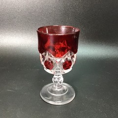 Replacement EAPG Doyle #250 Red Block Ruby Stained WINE GLASSES/ GOBLET 5 7/8″