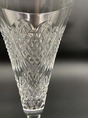 WATERFORD CRYSTAL HEIRLOOM FLUTED CHAMPAGNE TOAST WEDDING HEARTS FLUTES GLASSES