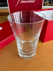 Baccarat Mille Nuit Glass Tumbler Set of 2 Used, Clear, Elegant Sound