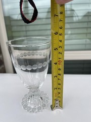 Vintage Anchor Hocking Boopie Clear Water Clear Glass Cut Circles
