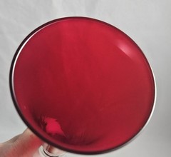 Vintage LENOX Crystal Holiday Gems Ruby Red Set 2 Flutes 11″ NOS