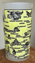 Hazel Atlas Vintage Arizona Souvenir 5-inch Frosted Glass