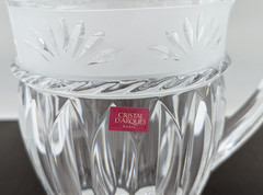 Vintage Cristal D’Arques Durand Carthage Crystal Pitcher France 48OZ in Box