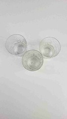 Adam’s Old Pilgrim Glass- Whiskey Glass – Vintage Patterned Tumblers – Set Of 3